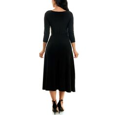 Женское платье миди с поясом Nina Leonard Sylvia Nina Leonard, черный