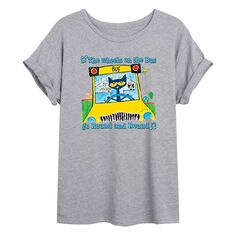 Большая футболка с рисунком кота Пита для юниоров «The Wheels On The Bus» Licensed Character