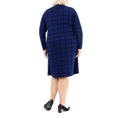 Платье-свитер больших размеров Nina Leonard с украшенным вырезом Nina Leonard