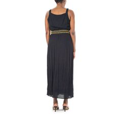 Женское газовое платье макси с вышивкой на талии Nina Leonard Nina Leonard