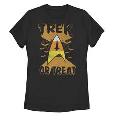 Футболка для юниоров с надписью «Trek Or Treat» Candy Corn Star Trek Command Badge Licensed Character