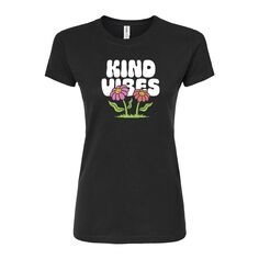 Детская футболка с рисунком &quot;Kind Vibes&quot; и цветочным принтом Licensed Character