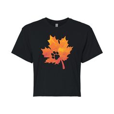 Укороченная футболка с осенними листьями и принтом для юниоров Licensed Character
