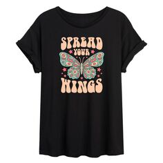Струящаяся футболка с изображением бабочки для юниоров &quot;Расправь крылья&quot; Licensed Character
