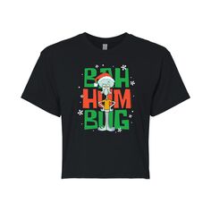 Рождественская укороченная футболка с изображением Губки Боба и квадратных штанов для юниоров Licensed Character