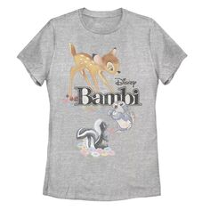 Классическая футболка с логотипом Disney Bambi для юниоров, групповая съемка Licensed Character