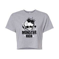 Укороченная футболка Monster High с черепом и логотипом для юниоров Licensed Character