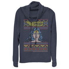 Рождественский свитер DC Comics «Чудо-женщина» для юниоров, пуловер с воротником-хомутом Licensed Character