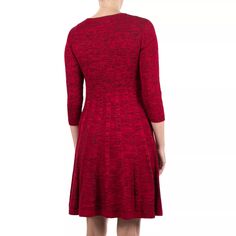 Женское платье-свитер с плиссированной юбкой Nina Leonard Nina Leonard