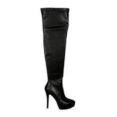 Женские эластичные сапоги выше колена на высоком каблуке London Rag Confetti London Rag, черный