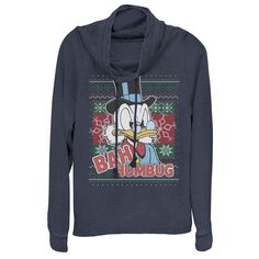 Рождественский свитер Bah Humbug Disney&apos;s Scrooge McDuck Juniors, пуловер с воротником-хомутом Licensed Character