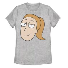 Летняя футболка с изображением большого портрета Рика и Морти для юниоров Licensed Character
