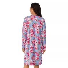 Женский винтажный махровый халат Stan Herman с цветочным принтом и молнией спереди Stan Herman