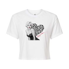 Укороченная футболка Мэрилин Монро с леопардовым сердечком для юниоров Licensed Character
