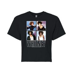 Укороченная футболка с коллажем для юниоров Whitney Houston Licensed Character
