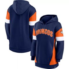 Женский пуловер с капюшоном Fanatics темно-оранжевого цвета Denver Broncos Lock It Down Fanatics