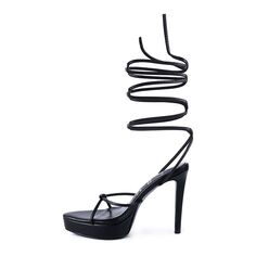 Женские босоножки на высоком каблуке со шнуровкой London Rag London Rag, черный
