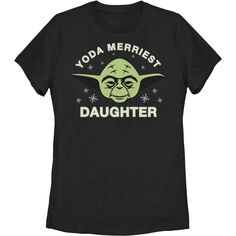 Детская футболка с рисунком «Рождественская дочка Йоды» в стиле «Звездные войны» Star Wars