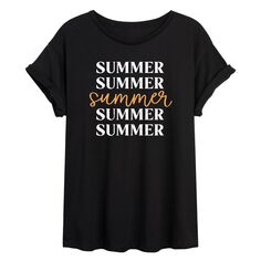 Летняя футболка оверсайз с повторяющимся узором для подростков Licensed Character