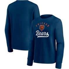 Женский пуловер с логотипом Fanatics Chicago Bears Ultimate Style, темно-синий Fanatics