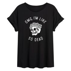 Детская футболка большого размера с изображением черепа &quot;OMG So Dead&quot; Licensed Character