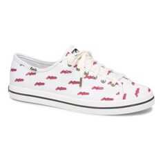 Женские кеды Белые кроссовки Cleveland Indians Kickstart с повторяющимся логотипом Keds