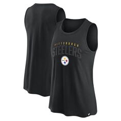 Женская классическая майка с логотипом Fanatics черного цвета Pittsburgh Steelers Rhine Fanatics