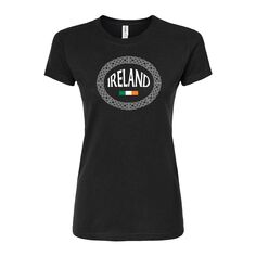 Юниорская футболка с приталенным рисунком и кельтским узором «Ирландия» ко Дню Святого Патрика Licensed Character