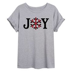 Детская клетчатая футболка большого размера Joy Snowflake с рисунком Licensed Character