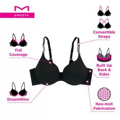 Maidenform Comfort Devotion DreamWire Бюстгальтер полного покрытия DM0070 Maidenform