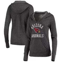 Женский черный пуловер с капюшоном Fanatics Arizona Cardinals Doubleface Slub Fanatics