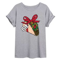 Рождественская футболка Taco Gift для детей с цветочным рисунком и рисунком Licensed Character