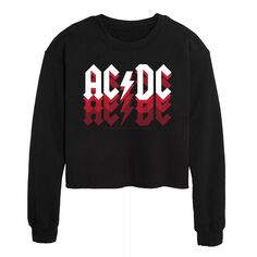 Укороченный свитшот с графическим рисунком AC/DC для юниоров с выцветшим логотипом Licensed Character