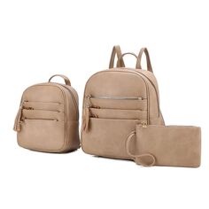 Рюкзак Roxane из коллекции MKF с мини-рюкзаком и сумочкой на руку от Mia K-3PCS MKF Collection, коричневый