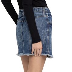 Женская джинсовая мини-юбка с пуговицами спереди PTCL PTCL