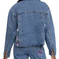 Женская джинсовая куртка PTCL с цветочным принтом PTCL