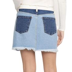Женская джинсовая мини-юбка PTCL с бахромой PTCL