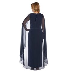 Женское шифоновое вечернее платье с накидкой R&amp;M Richards Duster R&amp;M Richards, черный