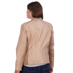 Гоночная куртка из искусственной кожи Sebby Collection больших размеров Sebby Collection, серый