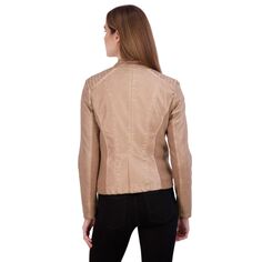 Женская гоночная куртка из искусственной кожи Sebby Collection Sebby Collection, серый