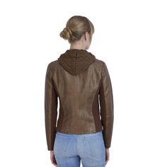 Женская куртка из искусственной кожи с капюшоном Sebby Collection Sebby Collection