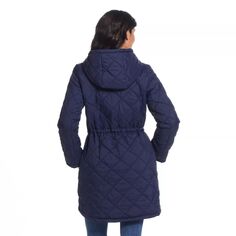 Женская стеганая куртка-анорак с капюшоном Weathercast Weathercast, темно-синий