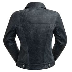 Женская кожаная куртка Whet Blu с потертостями Whet Blu, черный