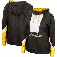 Женская черная ветровка с капюшоном на молнии Mitchell &amp; Ness Pittsburgh Steelers Unbranded