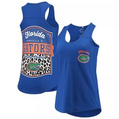 Женская майка Pressbox Royal Florida Gators Sanders с животным принтом Unbranded