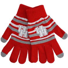 Женские перчатки в полоску FOCO Houston Cougars Unbranded