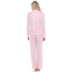 Женский пижамный комплект из двух предметов (верх и низ) White Mark White Mark, розовый