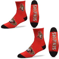 Набор из двух женских носков четверти длины Ottawa Senators Unbranded