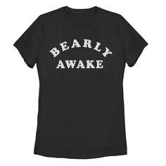 Детская футболка с текстовым рисунком «Bearly Awake» Unbranded