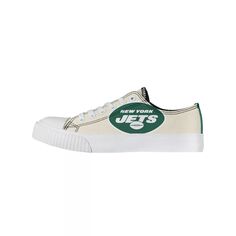 Женские низкие парусиновые туфли FOCO кремового цвета New York Jets Unbranded